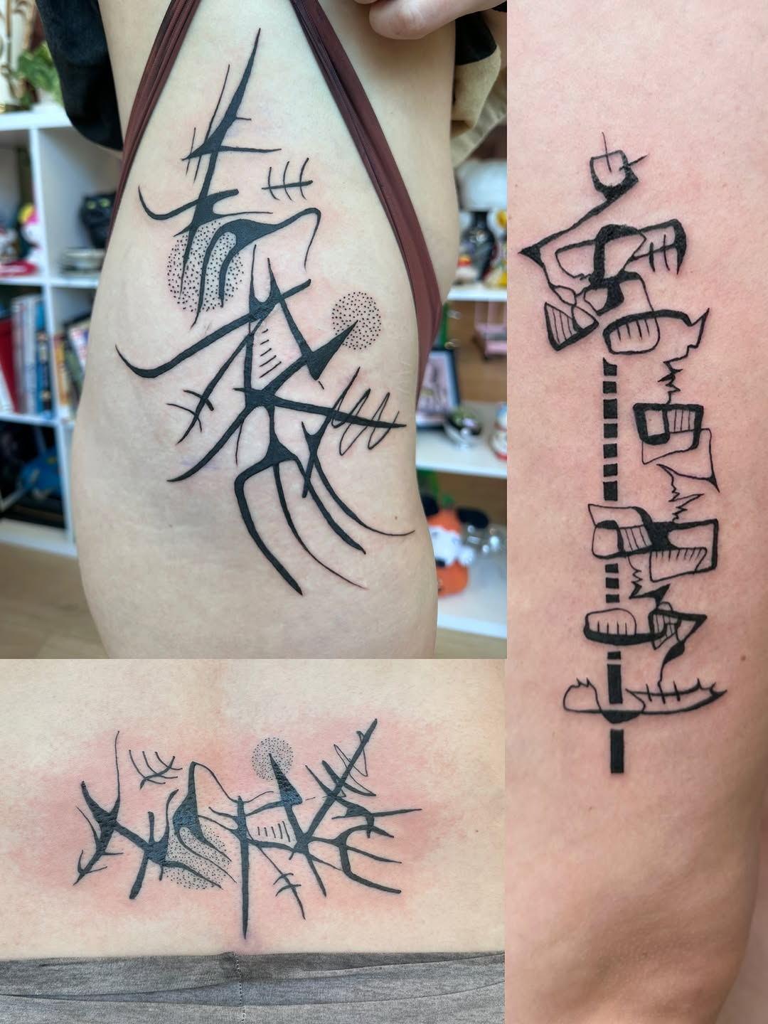 Tattoo by @amb.tattoo — illustrative, blackwork