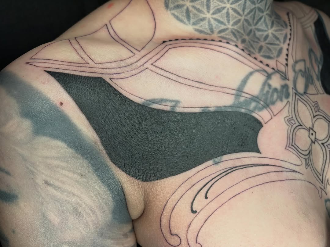 Tattoo by @black.thistle.tattoo — blackwork, geometric