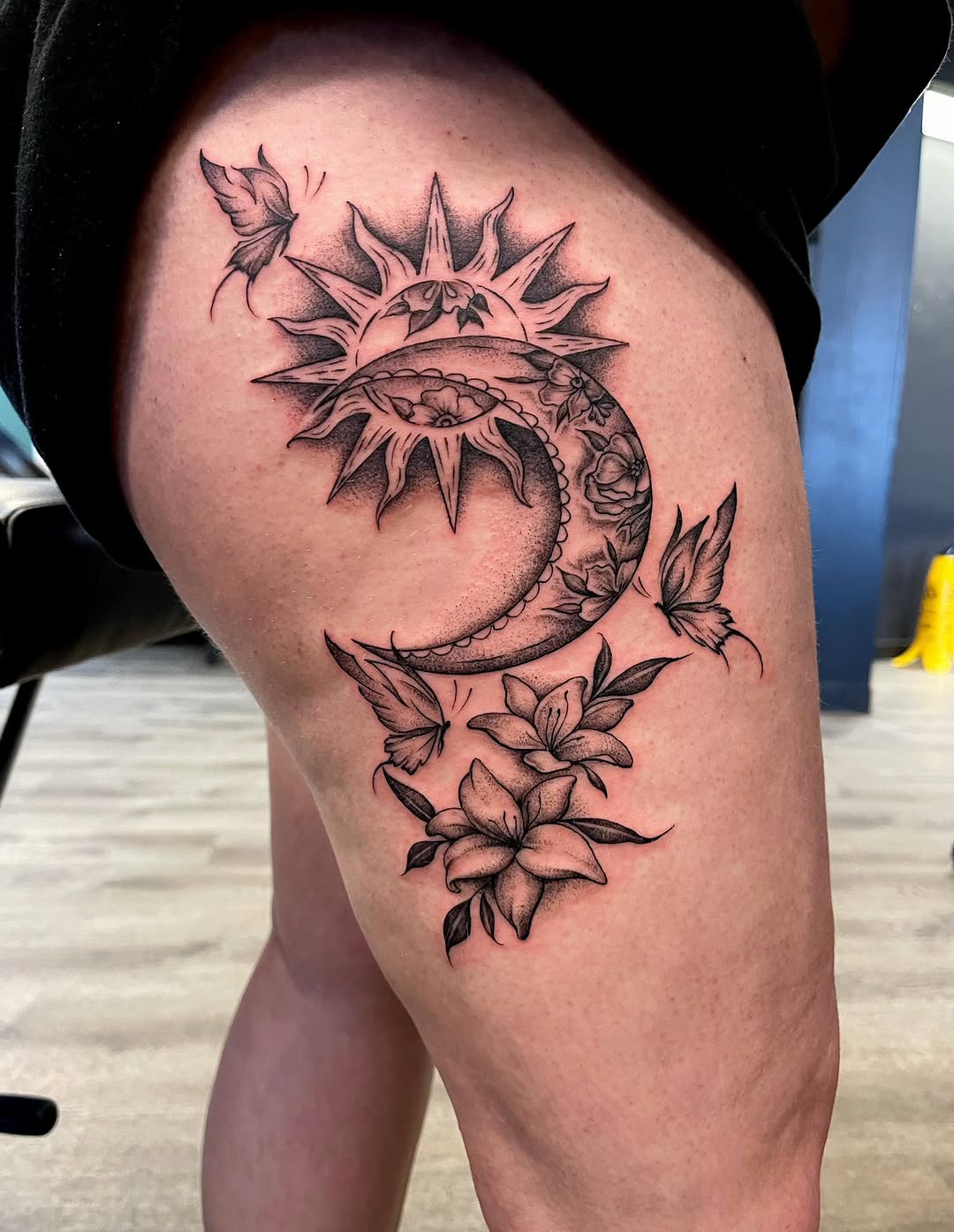 Tattoo by @briankirsch9 — black_and_grey, dotwork