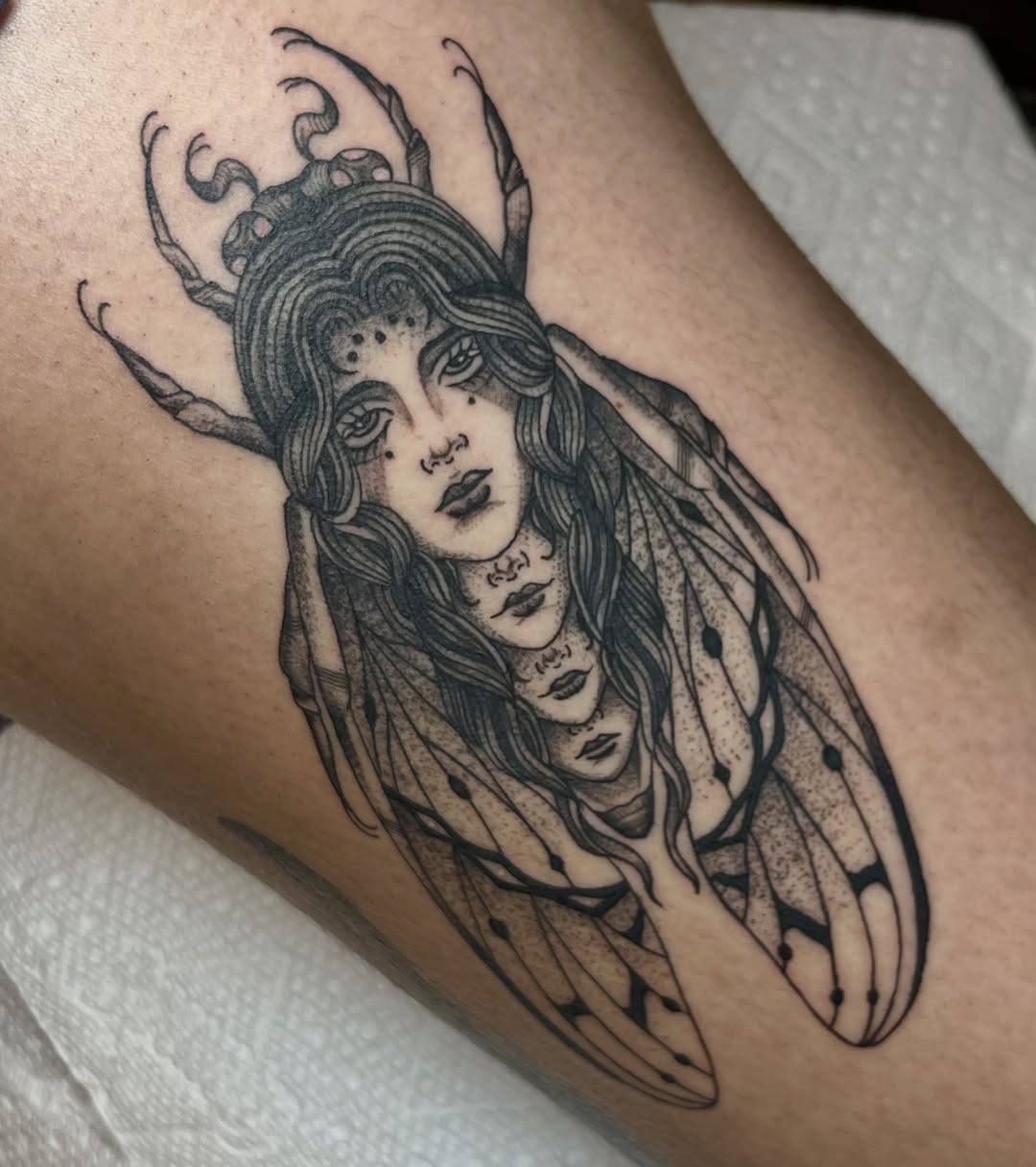 Tattoo by @augustbtattoos — illustrative, dark_realism