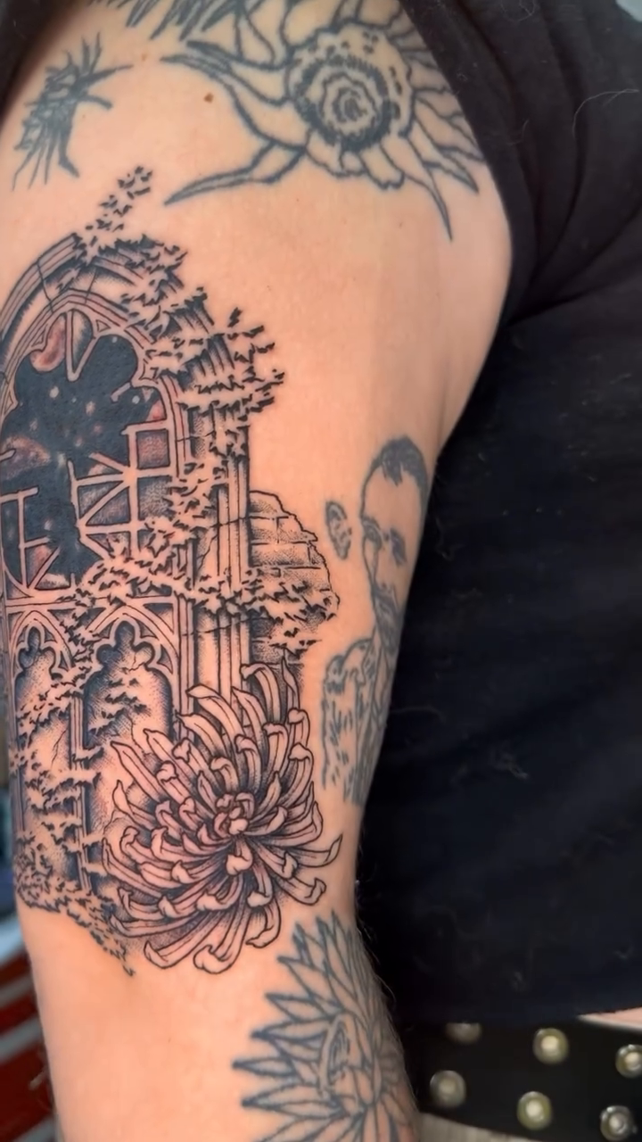 Tattoo by @rev.marc.tattoo — black_and_grey, realism