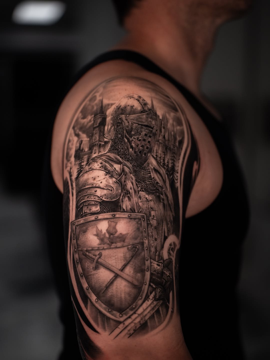 Tattoo by @andretattoostx โ realism, black_and_grey