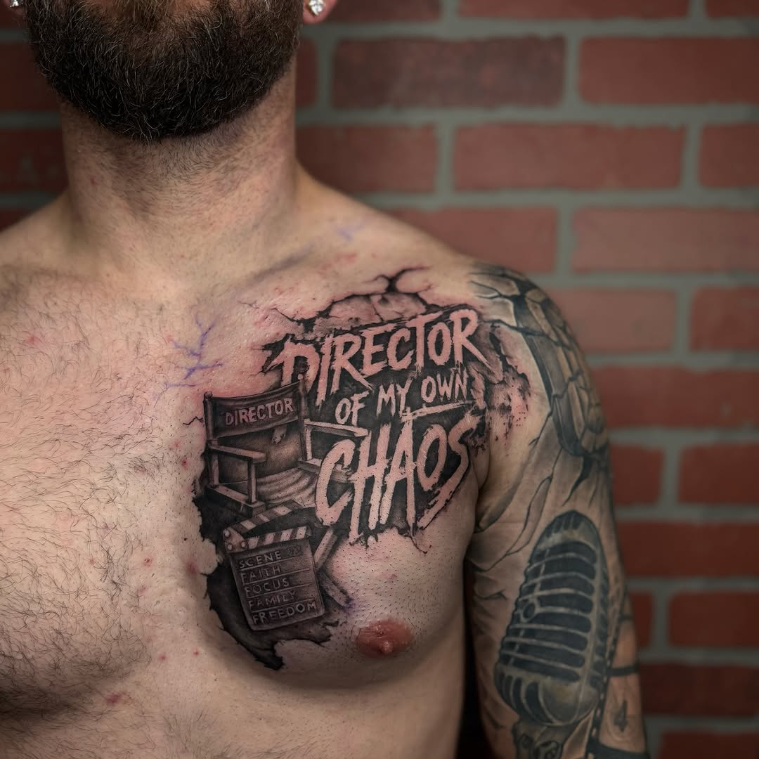 Tattoo by @jocelyntattoos โ lettering_script, black_and_grey