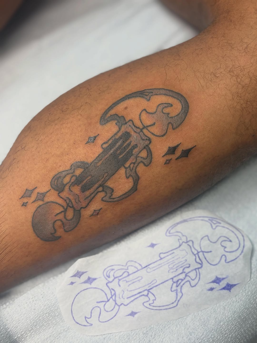 Tattoo by @gabbygoodarts — illustrative, black_and_grey