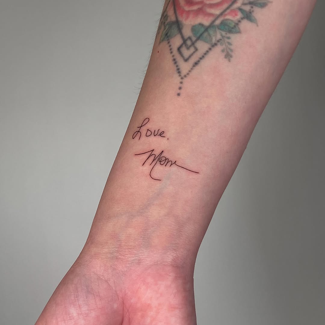 Tattoo by @mrspiotattoo — lettering_script, fine_line