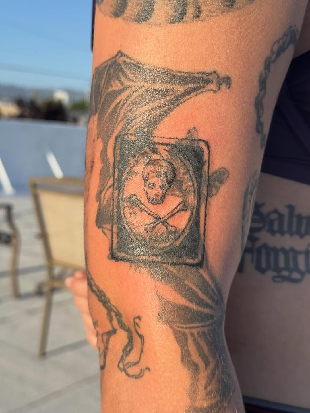Tattoo by @mr.smiley___ — blackwork, illustrative