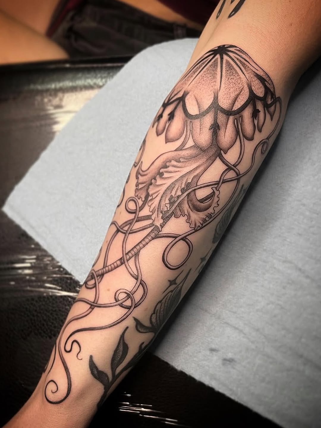 Tattoo by @julioferrerart — black_and_grey, realism