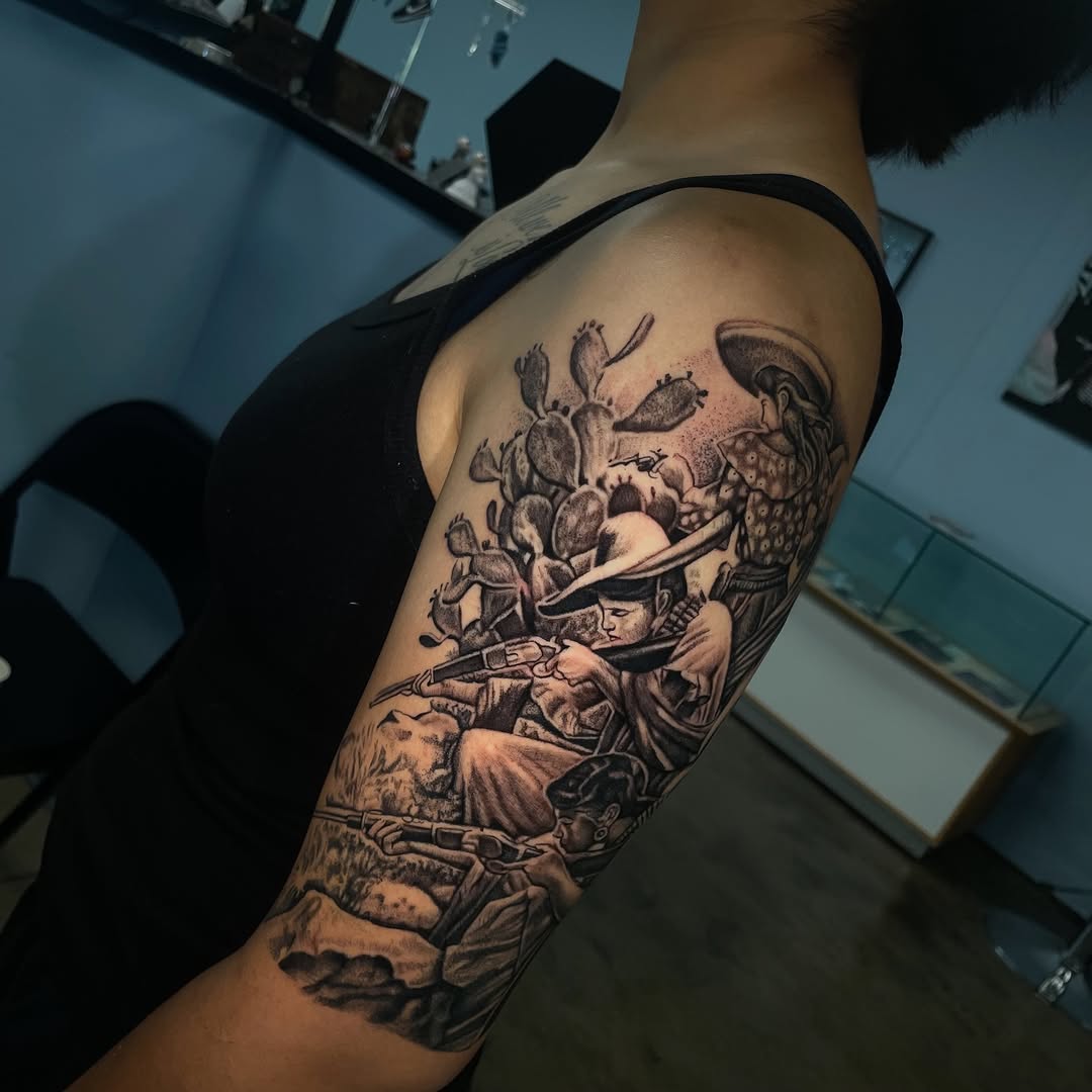 Tattoo by @ta2ese — black_and_grey, realism