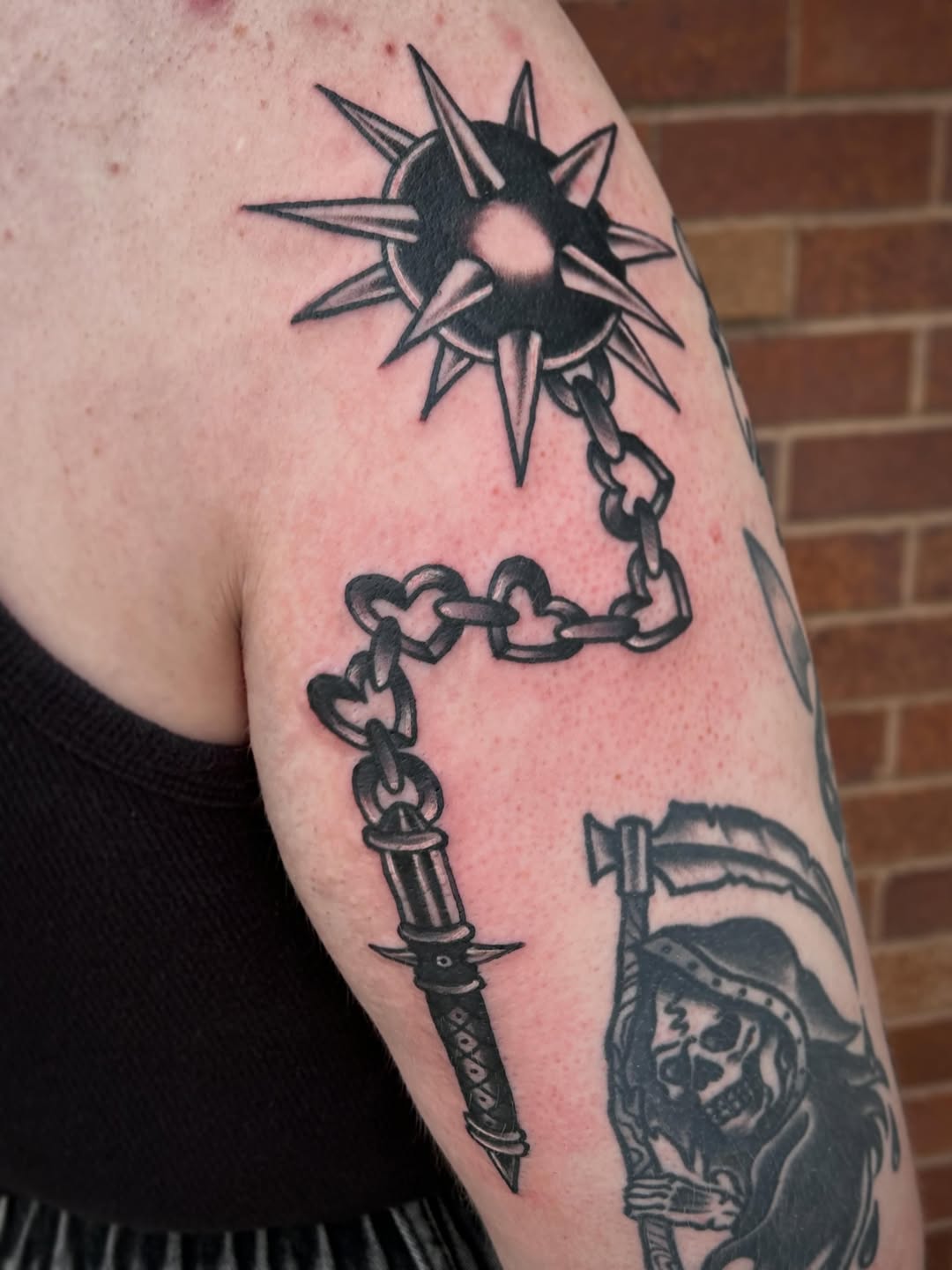 Tattoo by @asecularhazer — american_traditional, illustrative