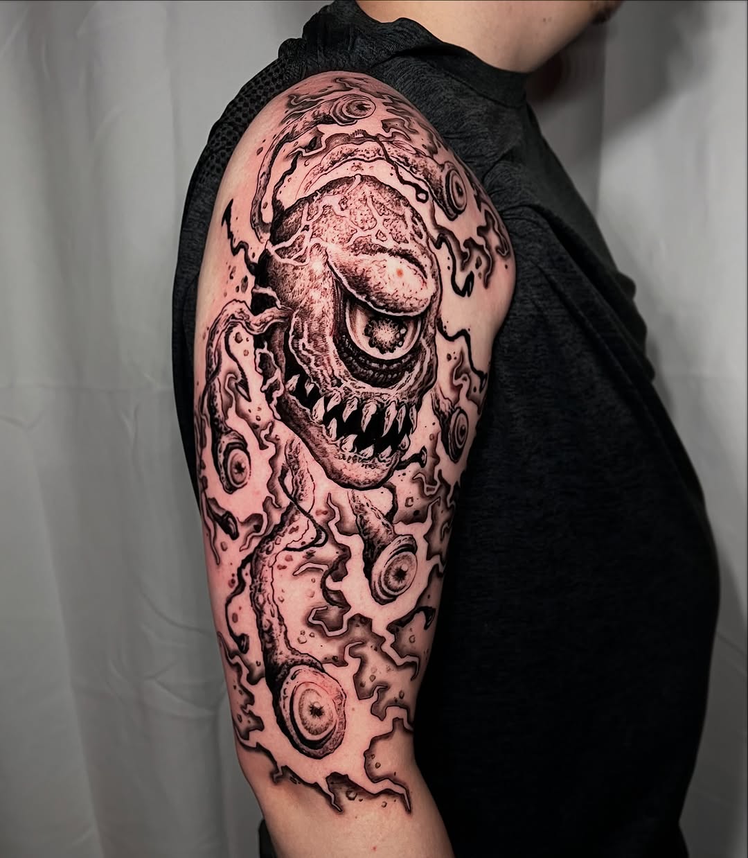 Tattoo by @tattoosbycameronj — dark_realism, blackwork