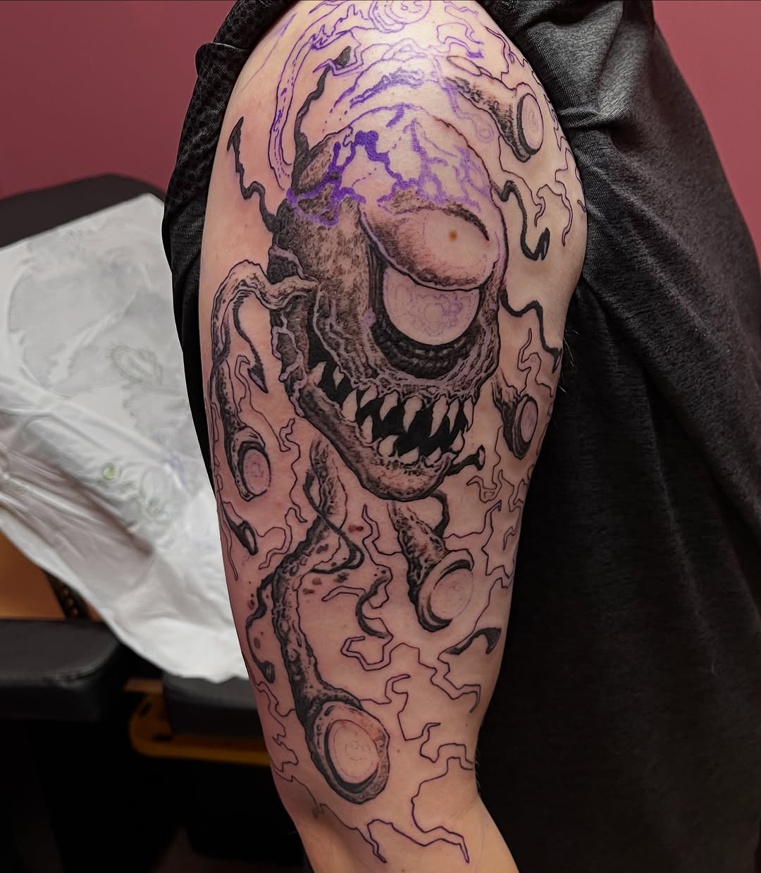 Tattoo by @tattoosbycameronj — black_and_grey, dark_realism