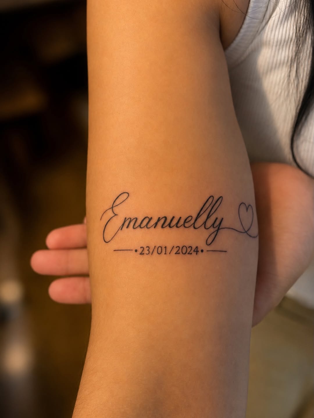 Tattoo by @mauricio_goiss — lettering_script, fine_line