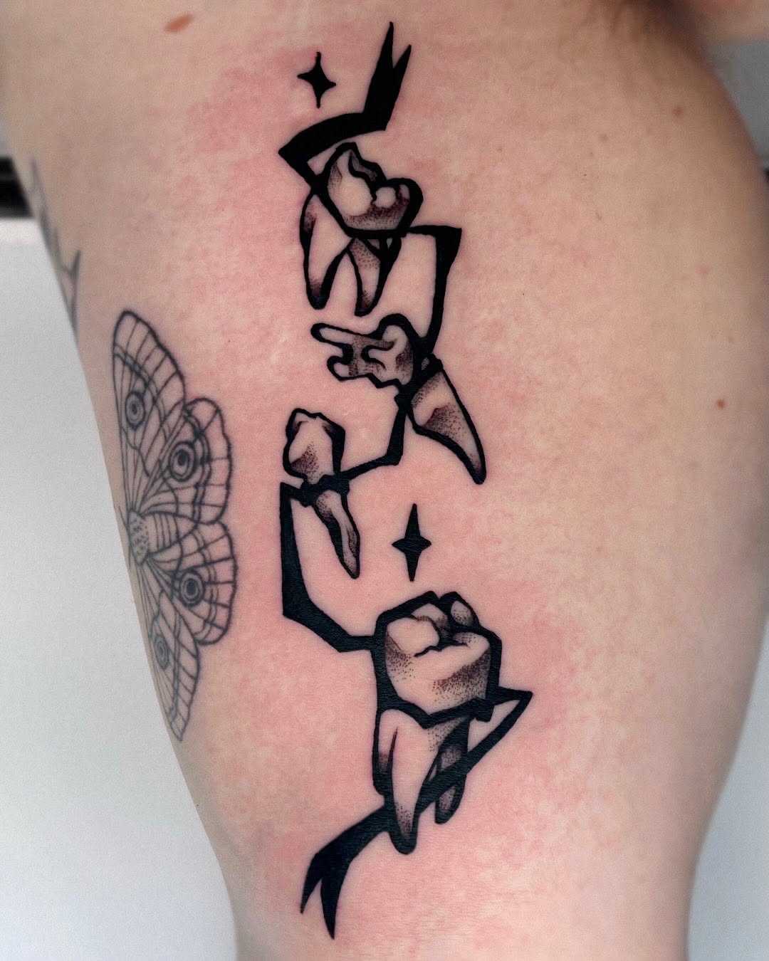 Tattoo by @unsaintlytattoo — blackwork