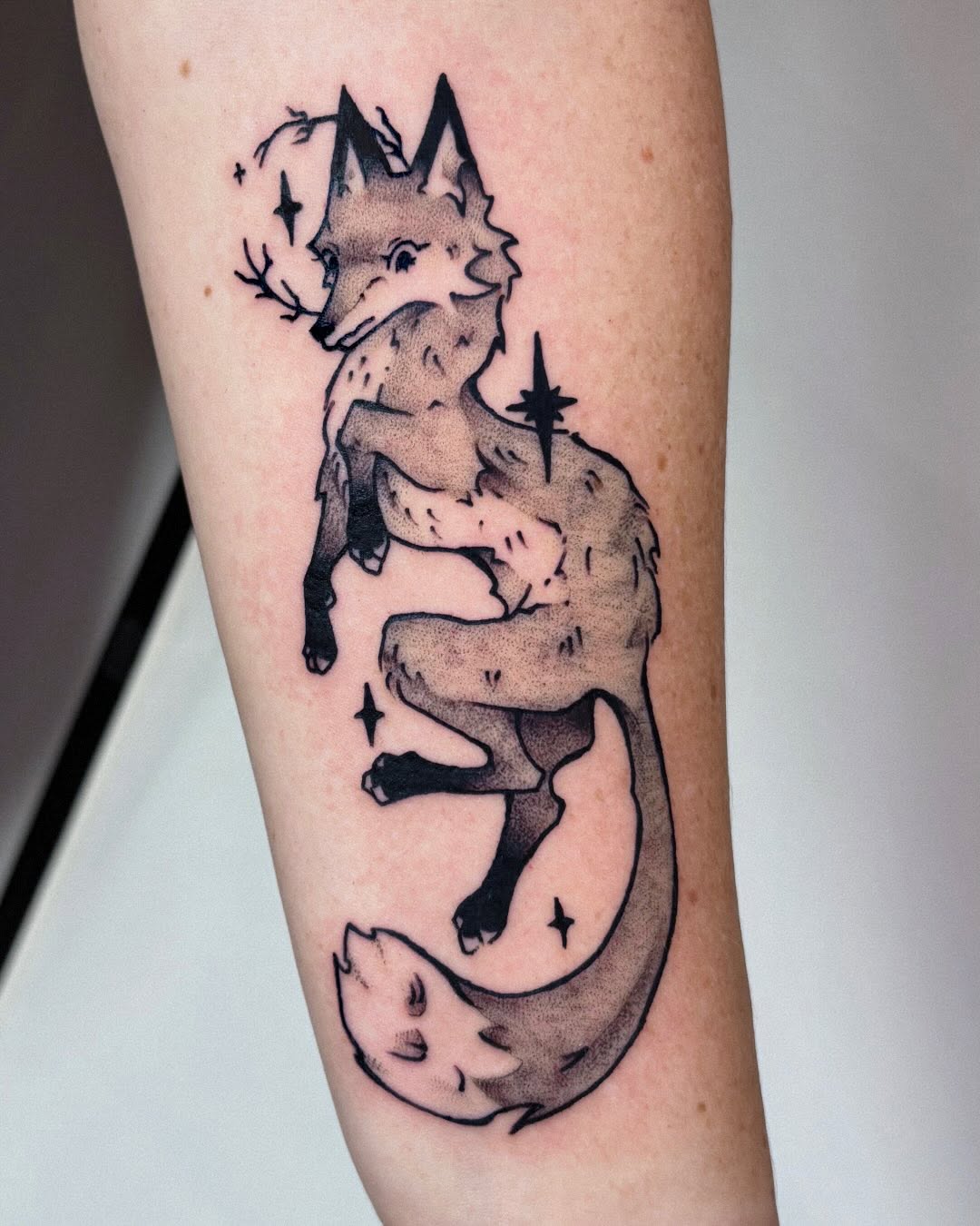 Tattoo by @unsaintlytattoo — dotwork