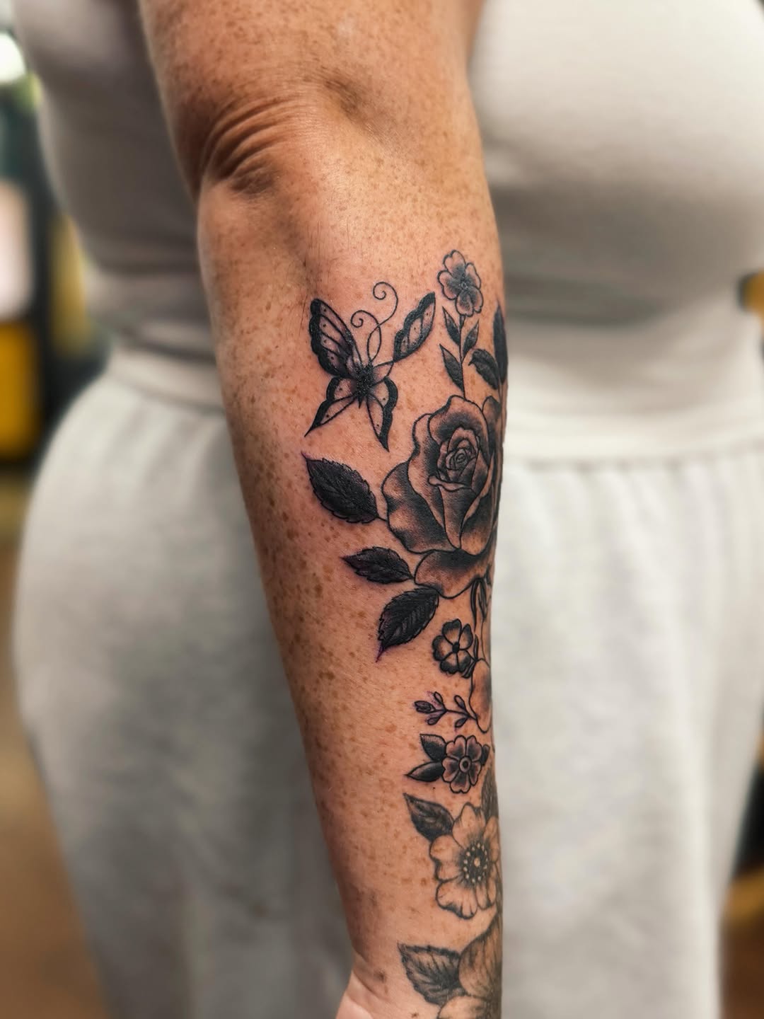 Tattoo by @amandahowtattoo — black_and_grey