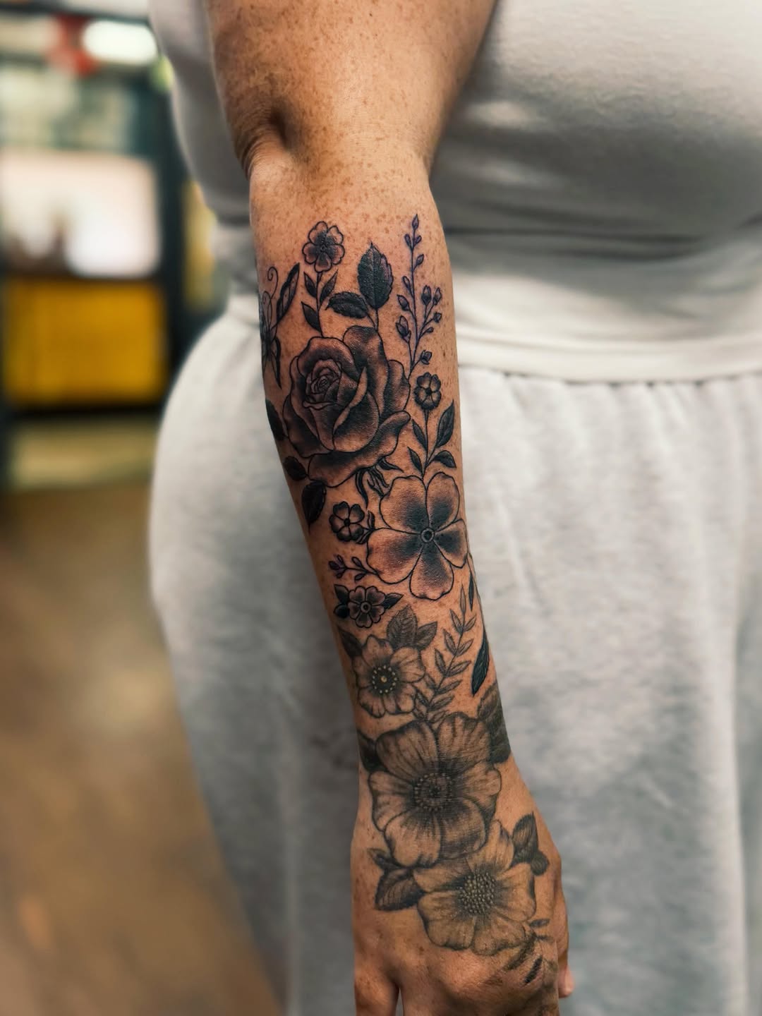 Tattoo by @amandahowtattoo — black_and_grey