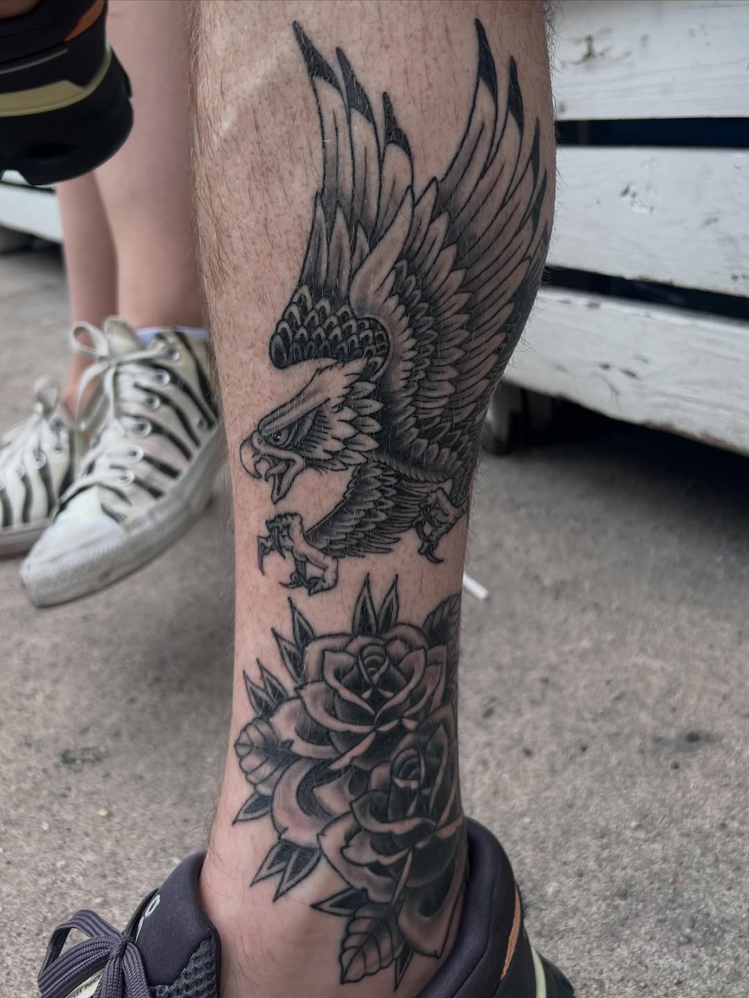 Tattoo by @yur.da.sells.blackwork — american_traditional, black_and_grey