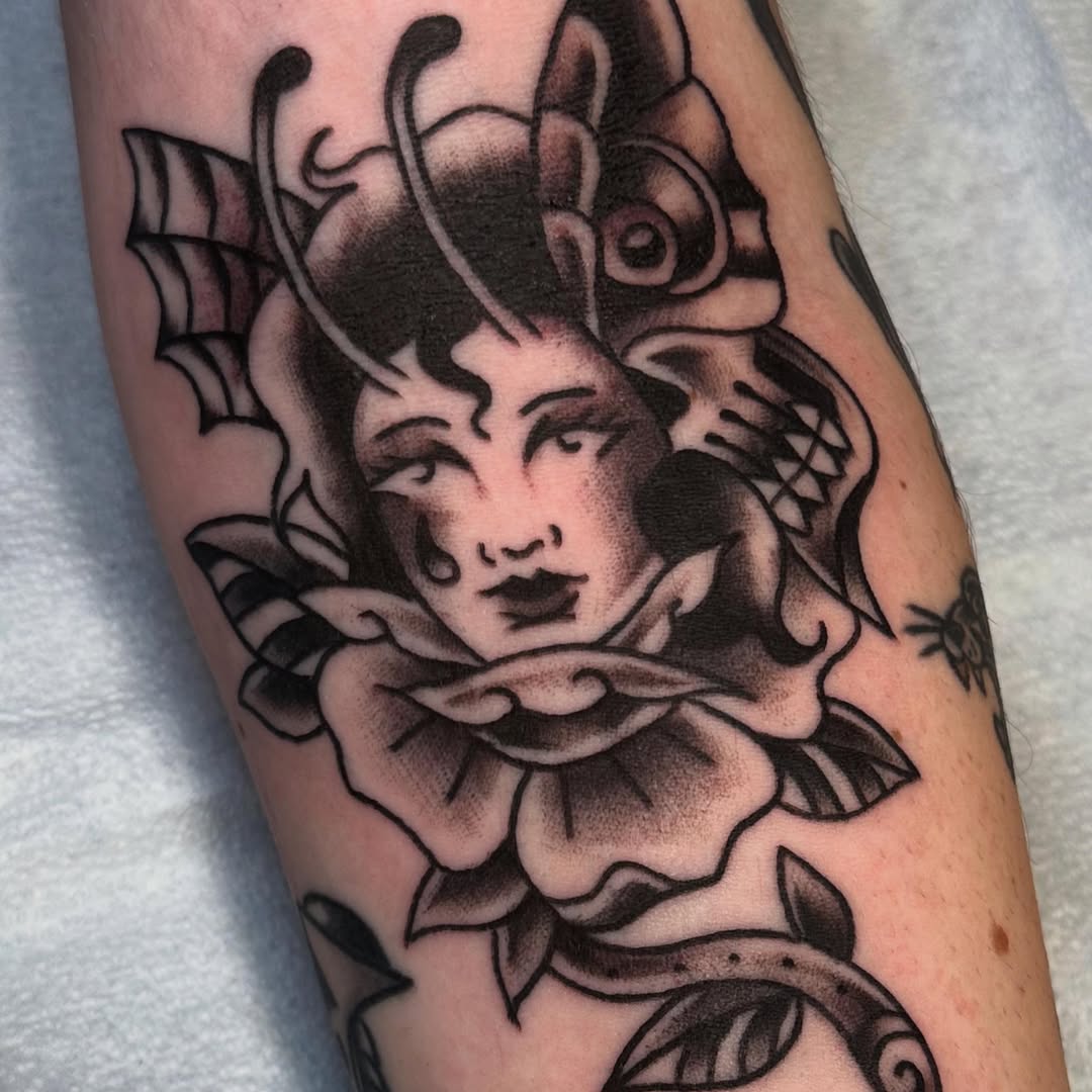 Tattoo by @uhmuh β american_traditional, black_and_grey