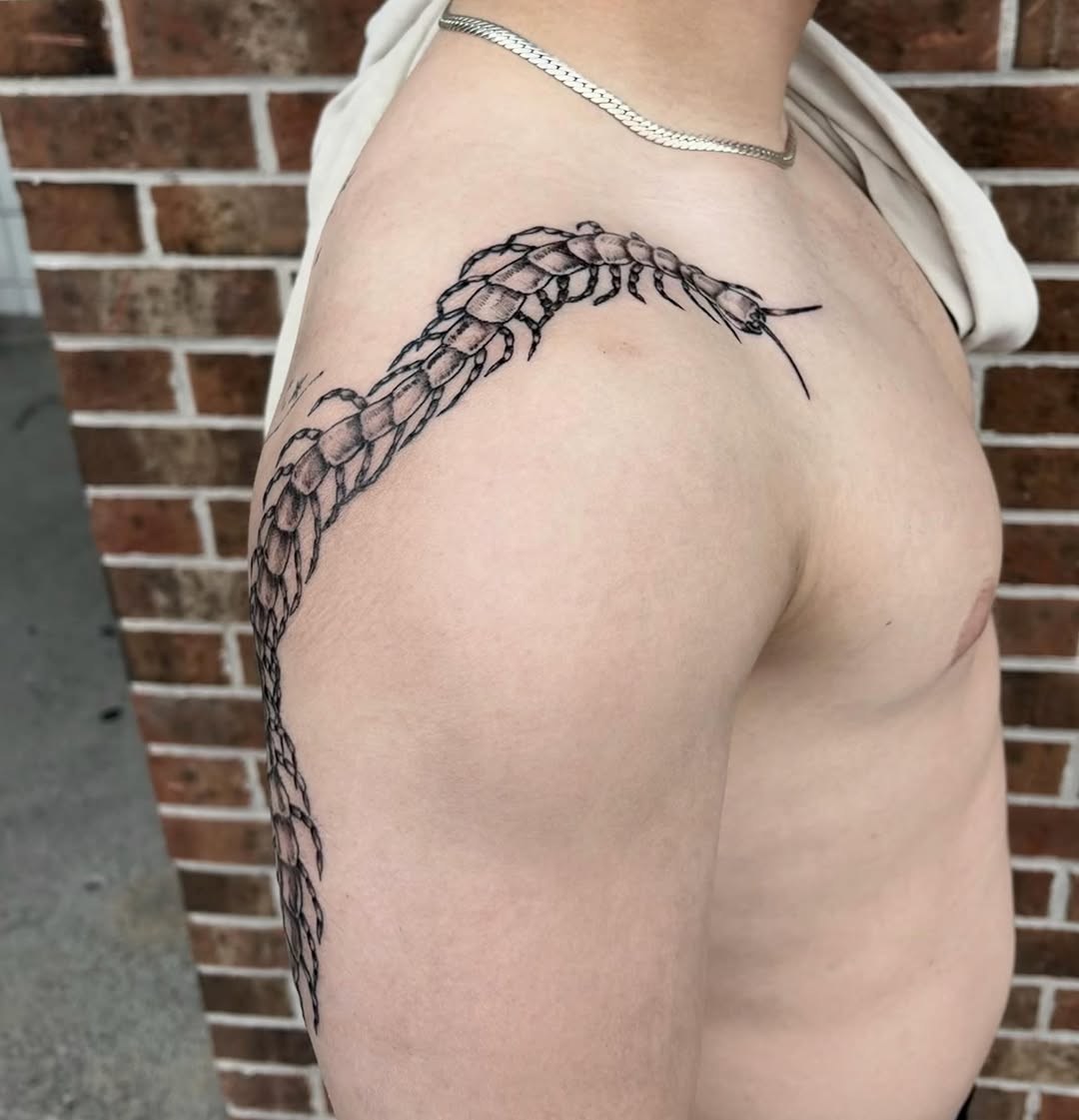 Tattoo by @emilyftattoos — black_and_grey, realism