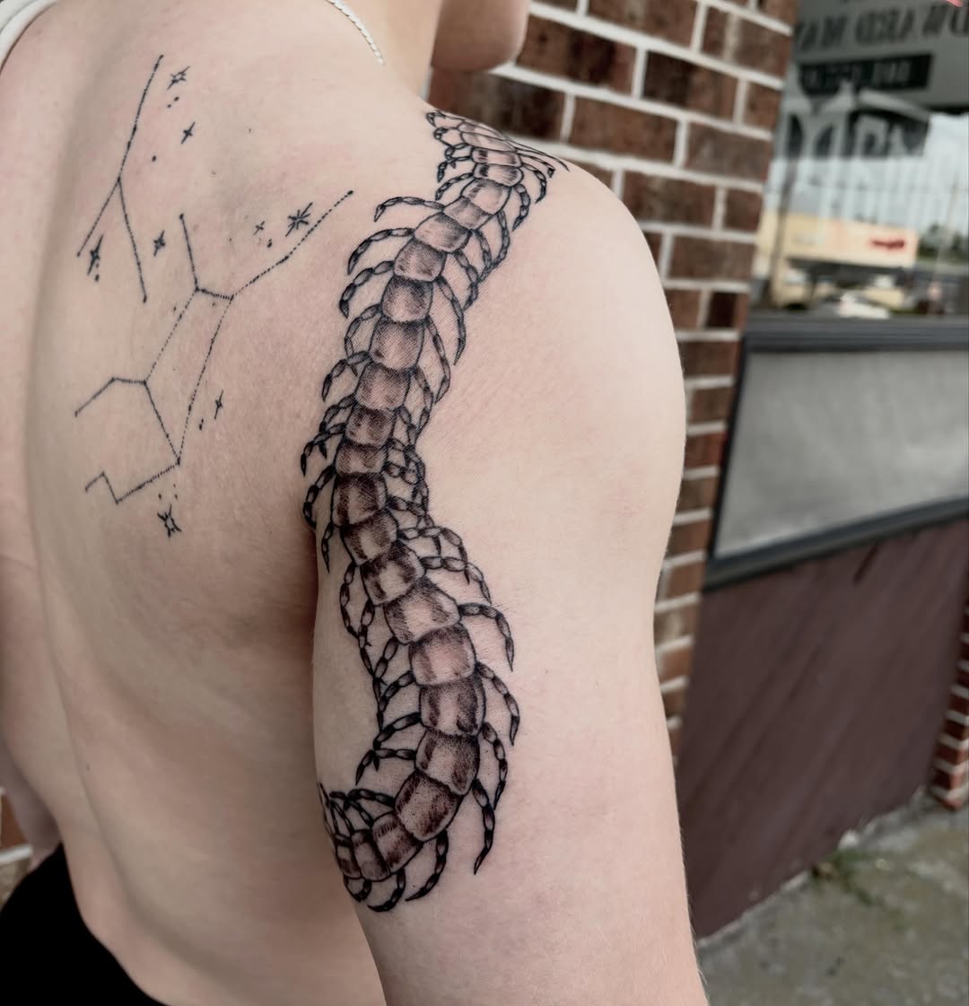 Tattoo by @emilyftattoos — black_and_grey, realism