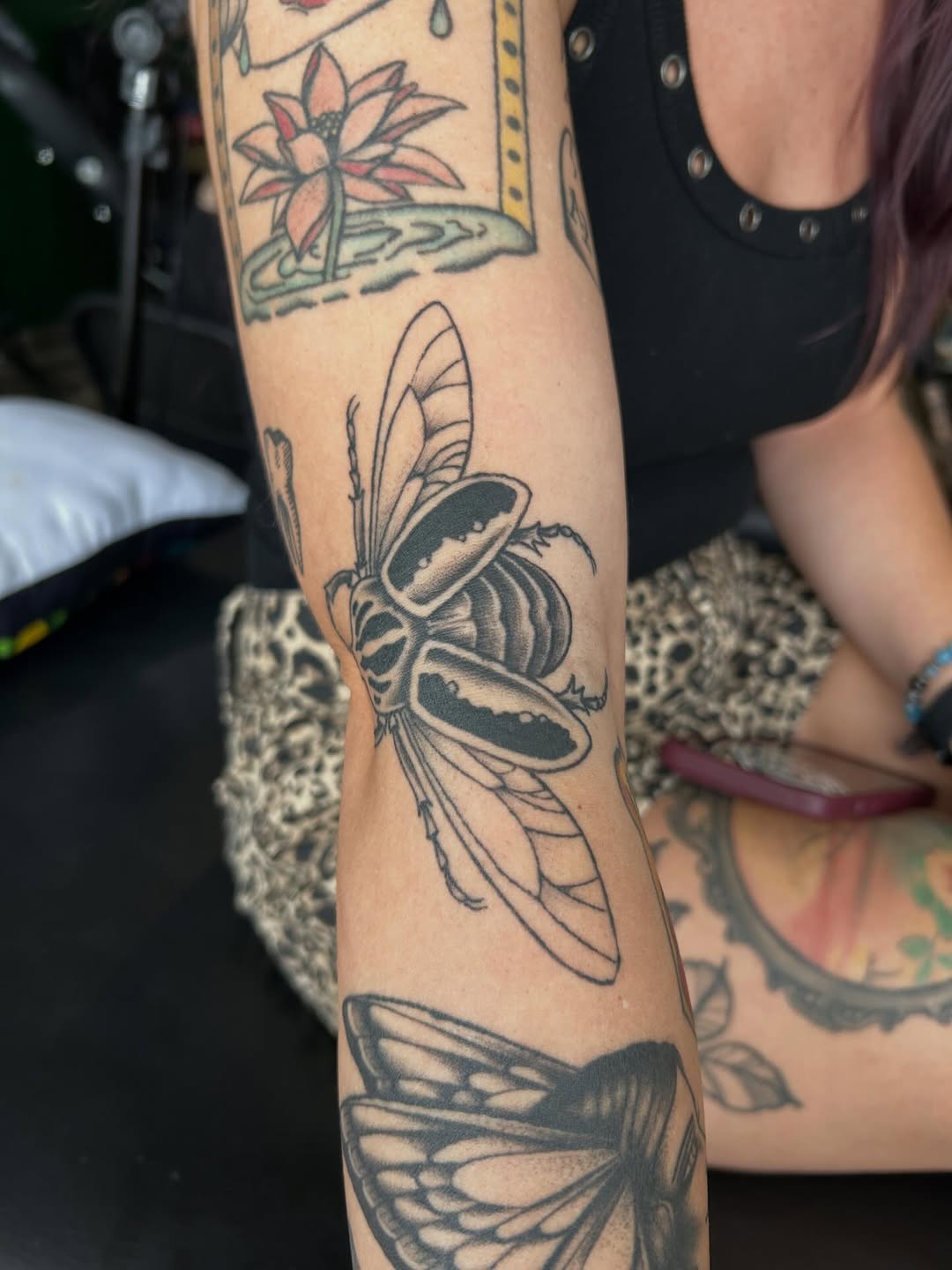 Tattoo by @nellycattattoos โ illustrative, black_and_grey