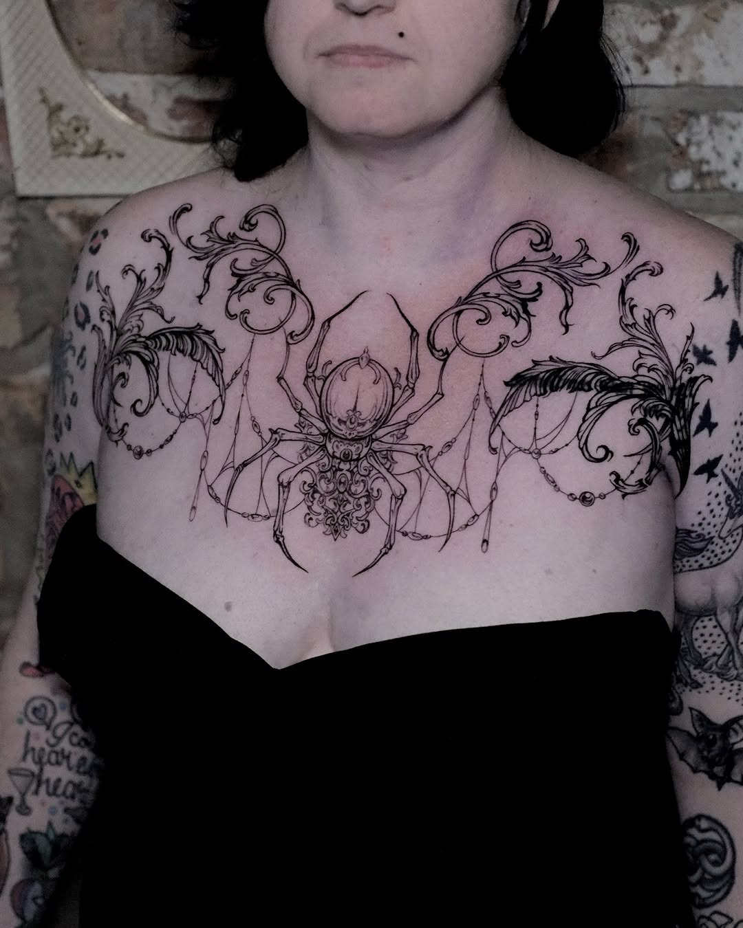 Tattoo by @hellbunnytattoos — black_and_grey, ornamental