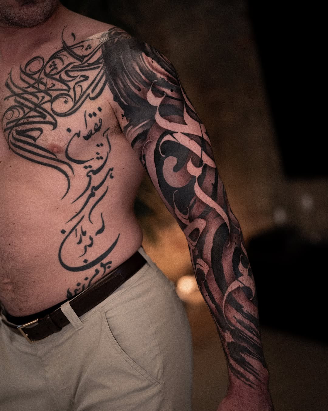 Tattoo by @low.original — lettering_script, blackwork