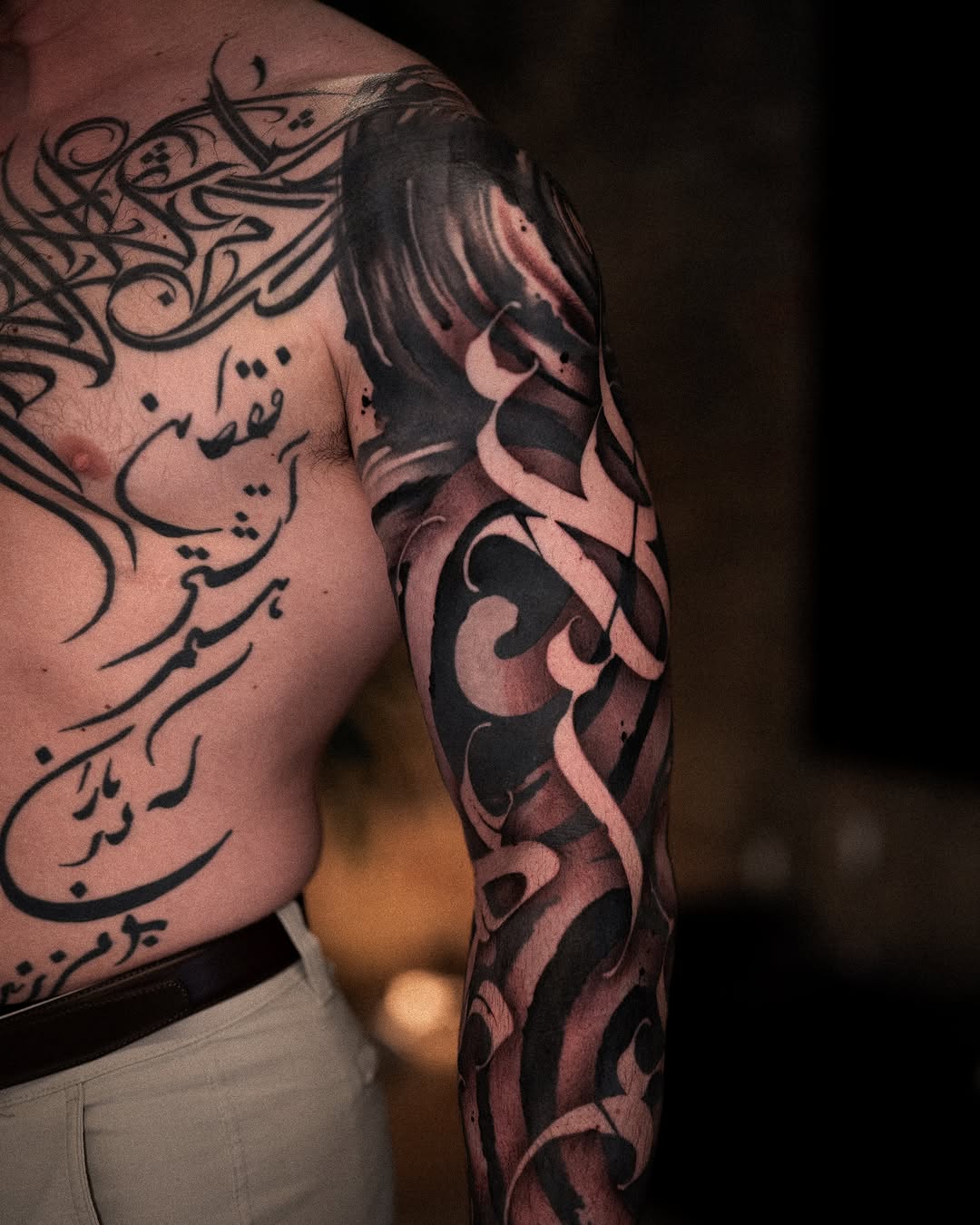 Tattoo by @low.original — lettering_script, blackwork