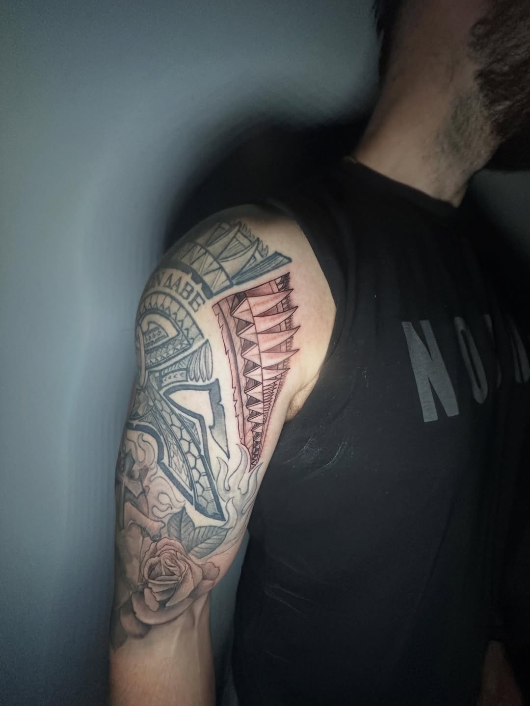 Tattoo by @javier_jimenez_tattoo_ — tribal, black_and_grey