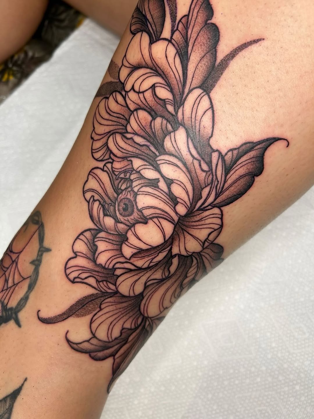 Tattoo by @austincpratttattoo — black_and_grey, realism