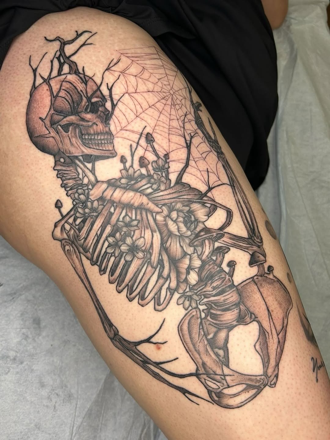 Tattoo by @austincpratttattoo — dark_realism, black_and_grey