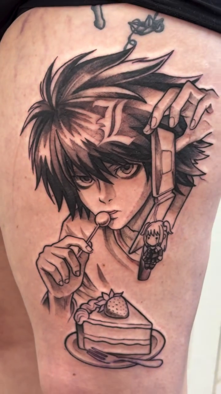 Tattoo by @mandocastroart — illustrative, anime