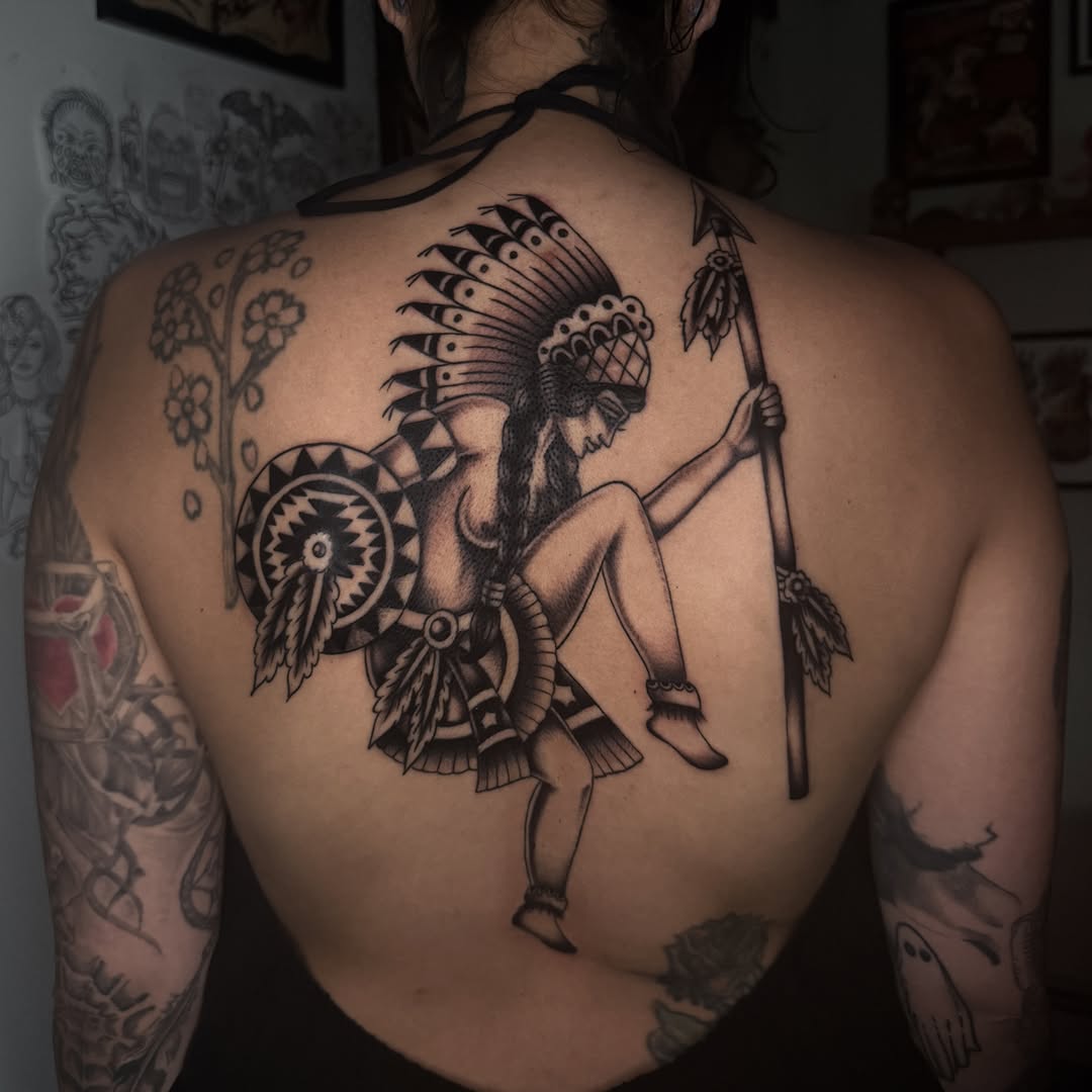 Tattoo by @wolfhazel — american_traditional, black_and_grey