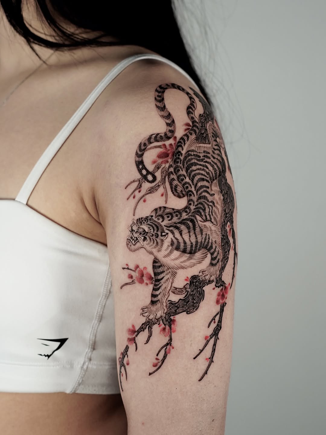 Tattoo by @think_tatt — japanese_irezumi, black_and_grey