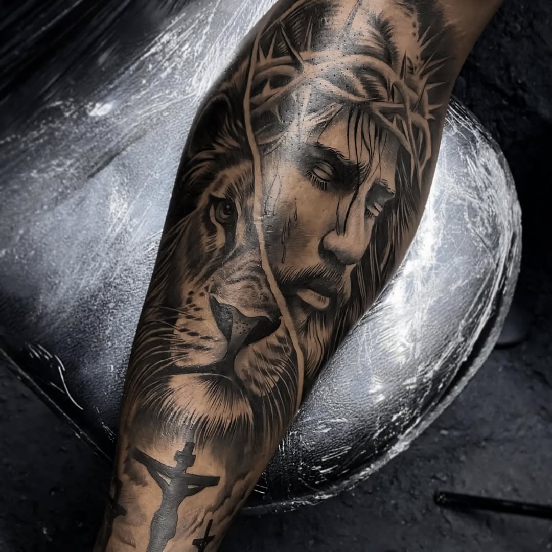Tattoo by @xander.tatts β realism, black_and_grey