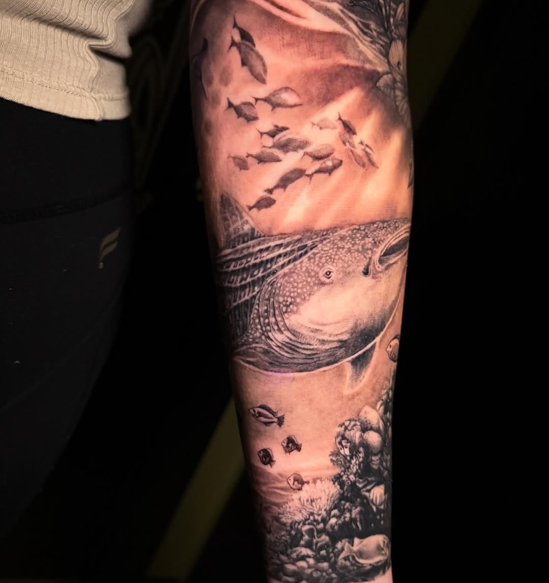 Tattoo by @abnormega_tattooartist — realism, black_and_grey