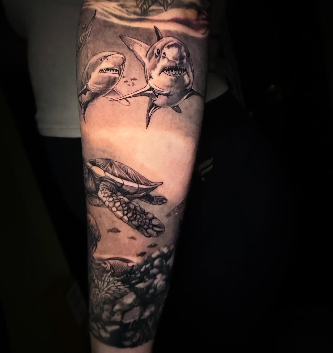 Tattoo by @abnormega_tattooartist — realism, black_and_grey