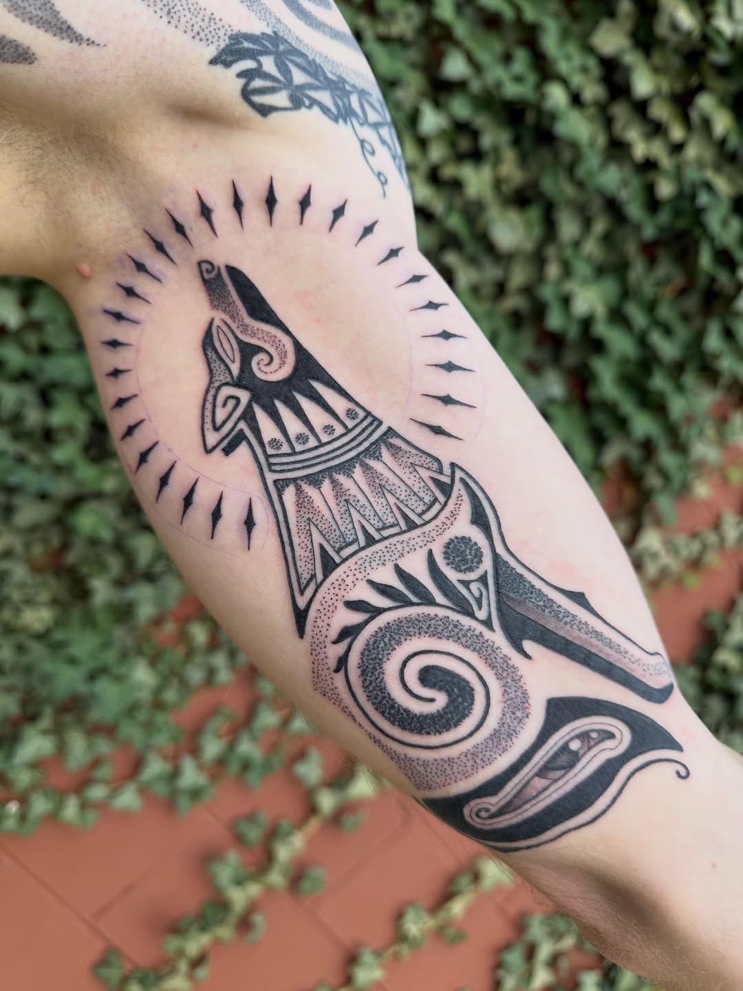 Tattoo by @london_on_the_tatts β blackwork, dotwork