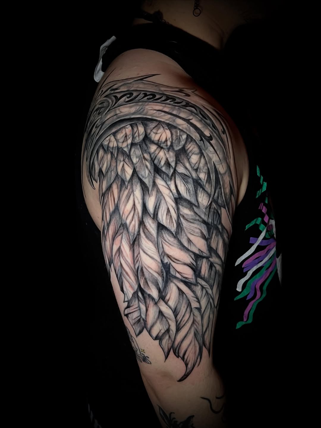 Tattoo by @saintlytattoos — black_and_grey