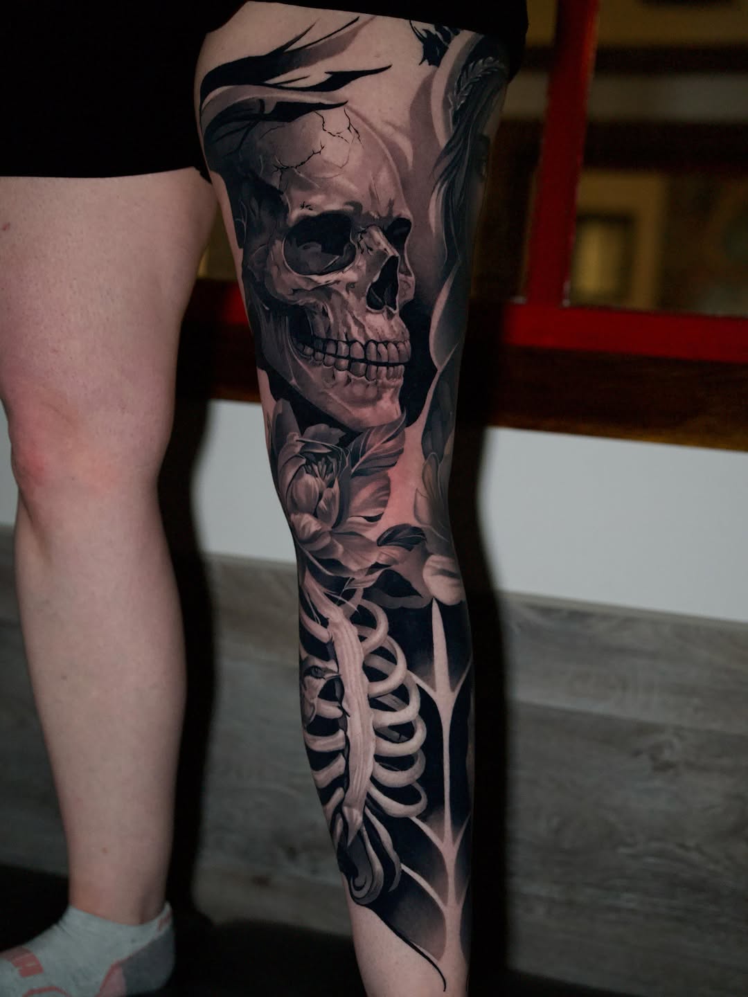 Tattoo by @nebesnuy_art — realism, black_and_grey