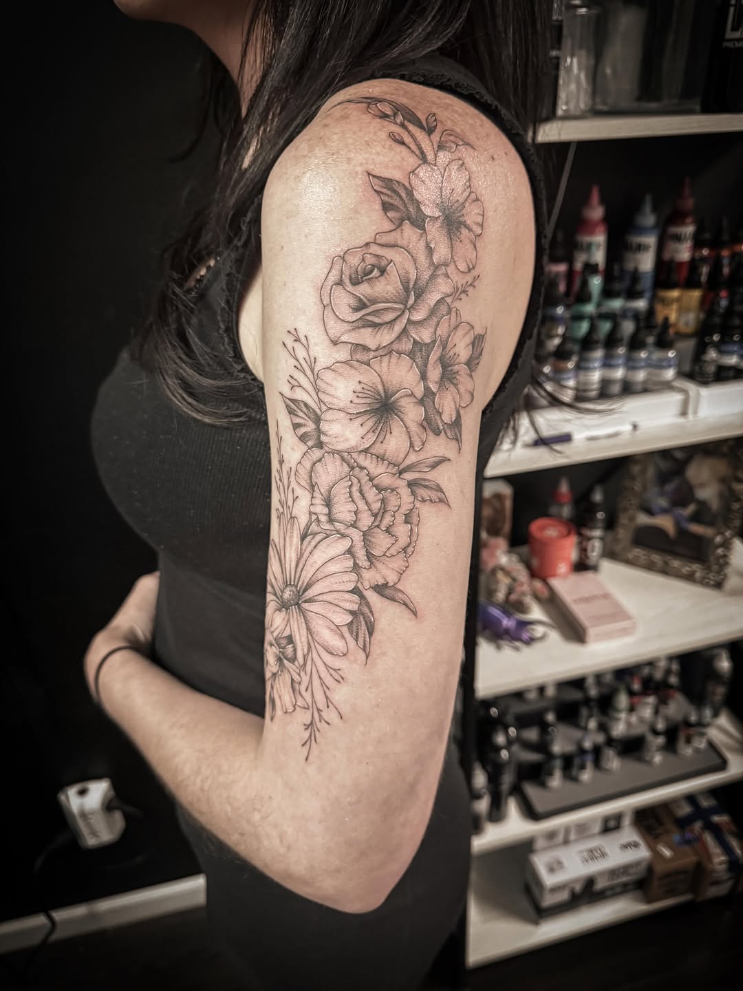Tattoo by @linework_lacey — fine_line, black_and_grey