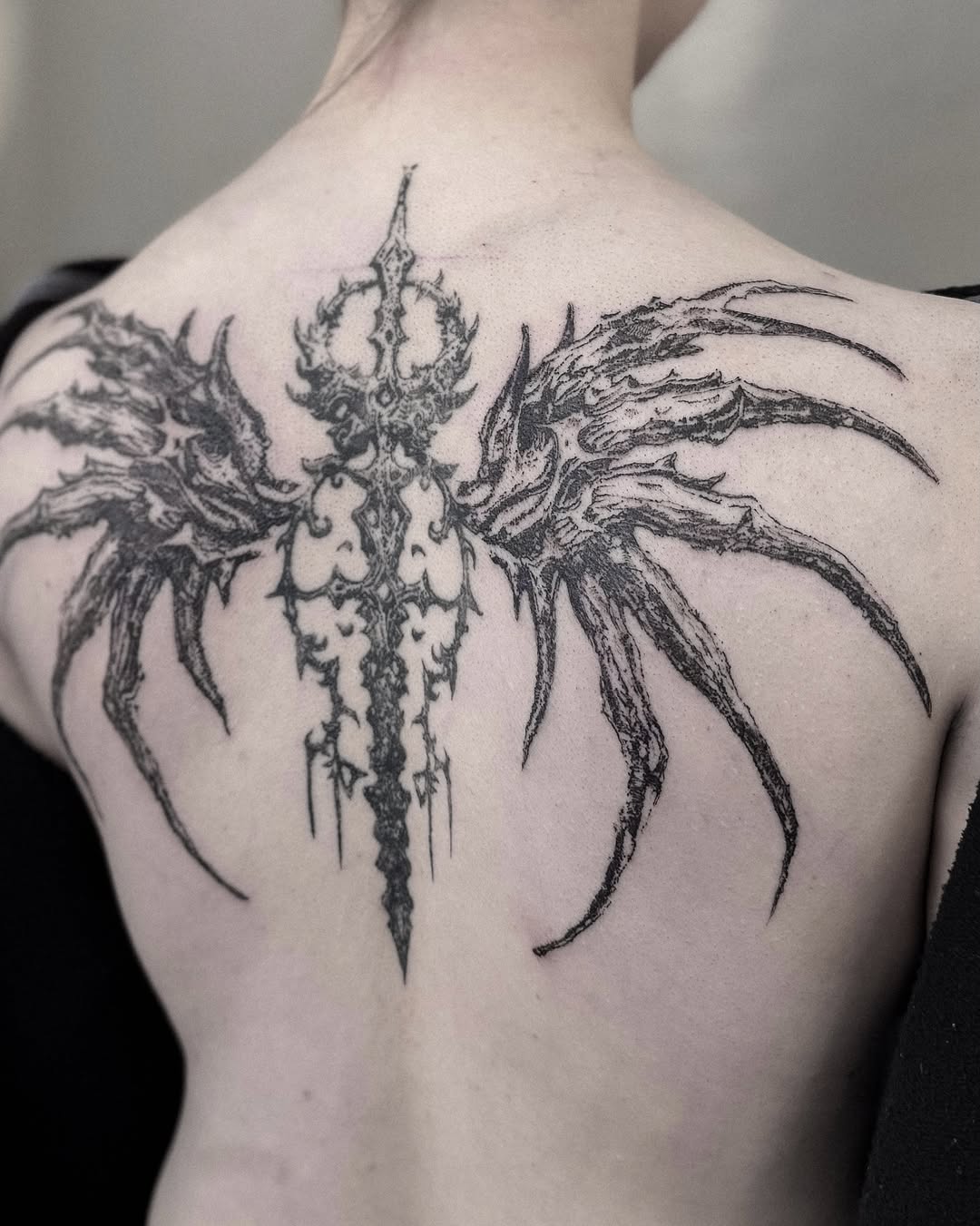Tattoo by @inkofahma — blackwork