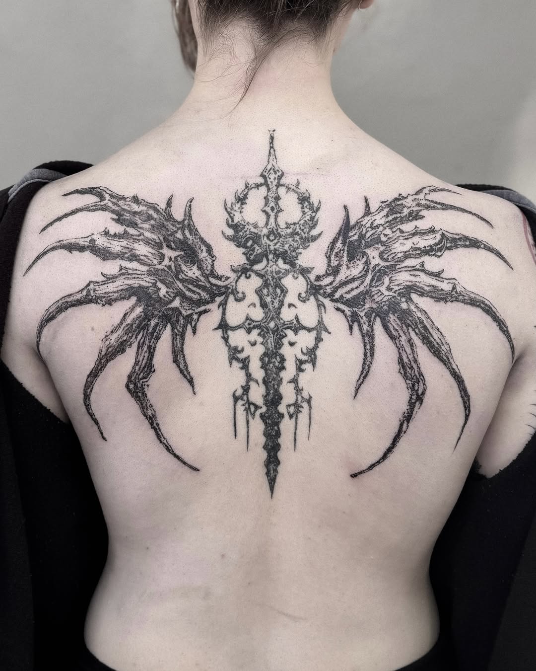 Tattoo by @inkofahma — blackwork