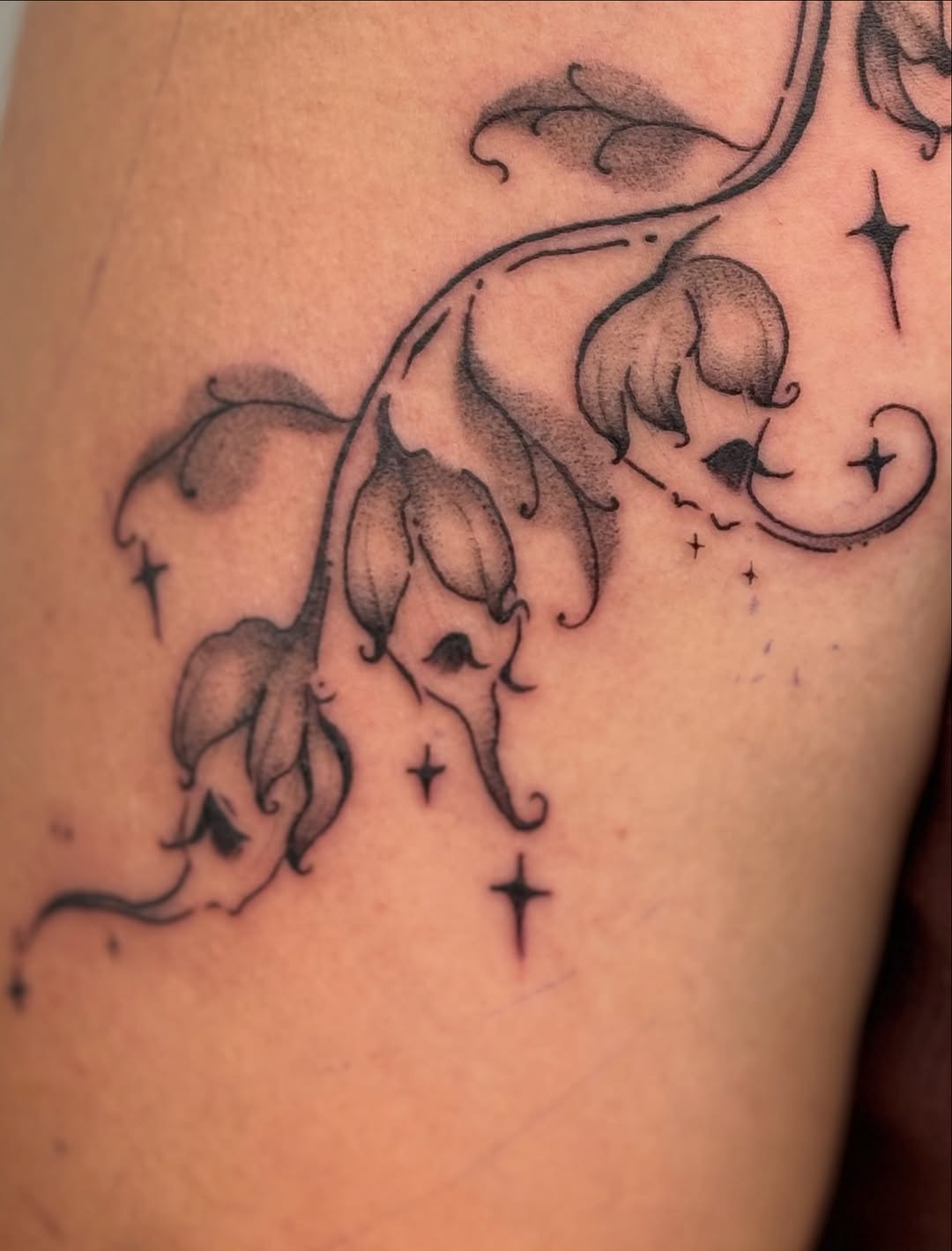 Tattoo by @fernwilds_tattoo โ fine_line, dotwork
