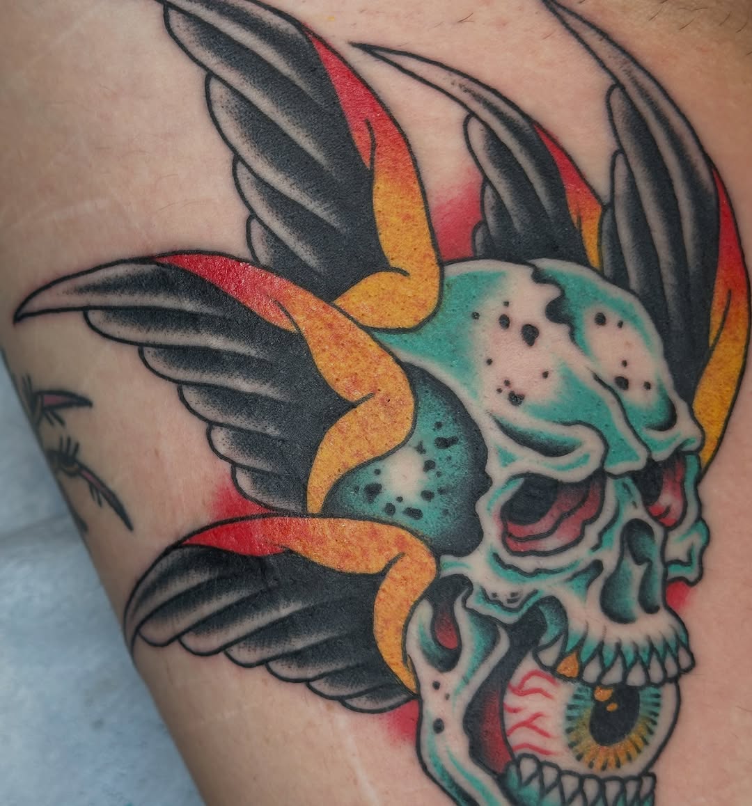 Tattoo by @bails.tattooer โ neo_traditional, black_and_grey