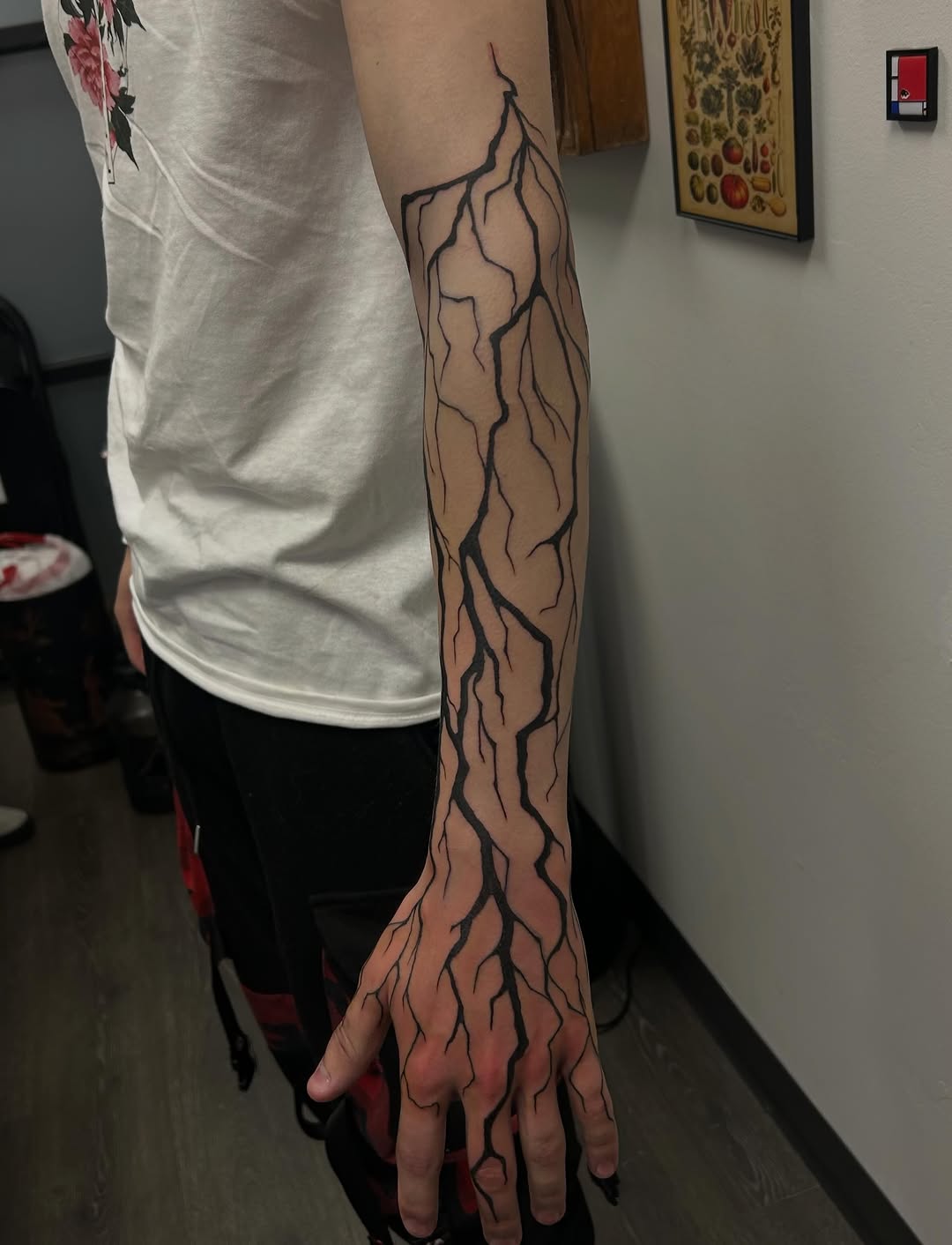 Tattoo by @diamondphoenix_ — blackwork
