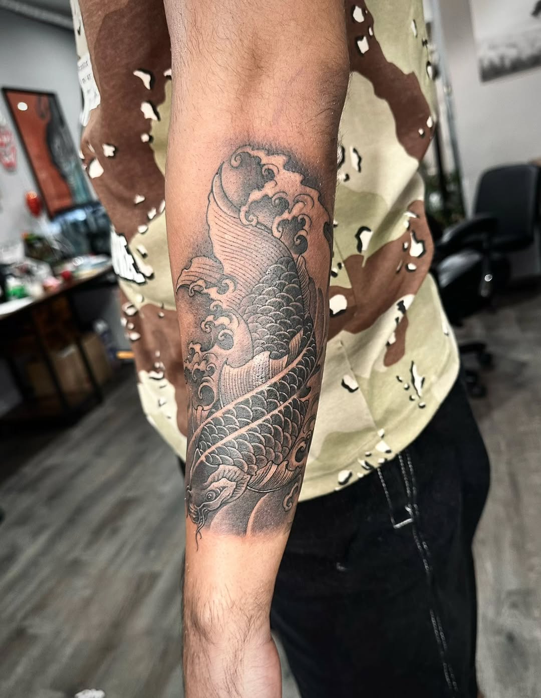 Tattoo by @christina__tattoo — japanese_irezumi, black_and_grey