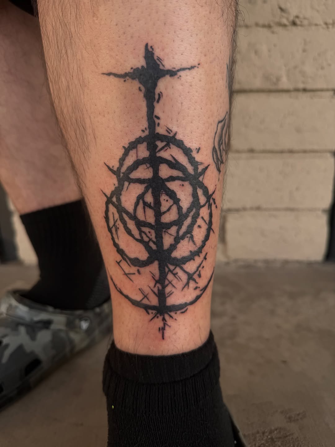 Tattoo by @kaylaj_tattoos — blackwork