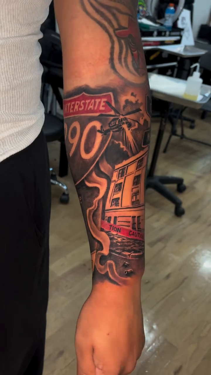 Tattoo by @teeski_ink — realism, trash_polka