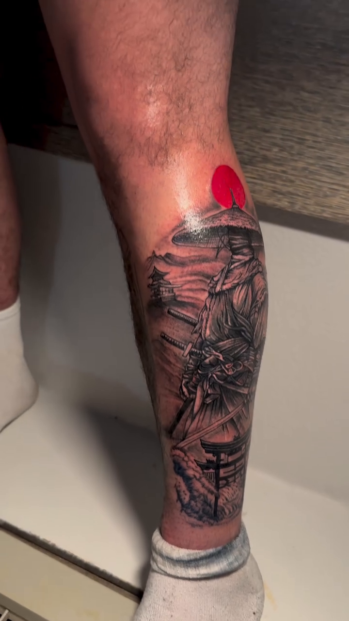 Tattoo by @tenaciousdiip โ japanese_irezumi, black_and_grey